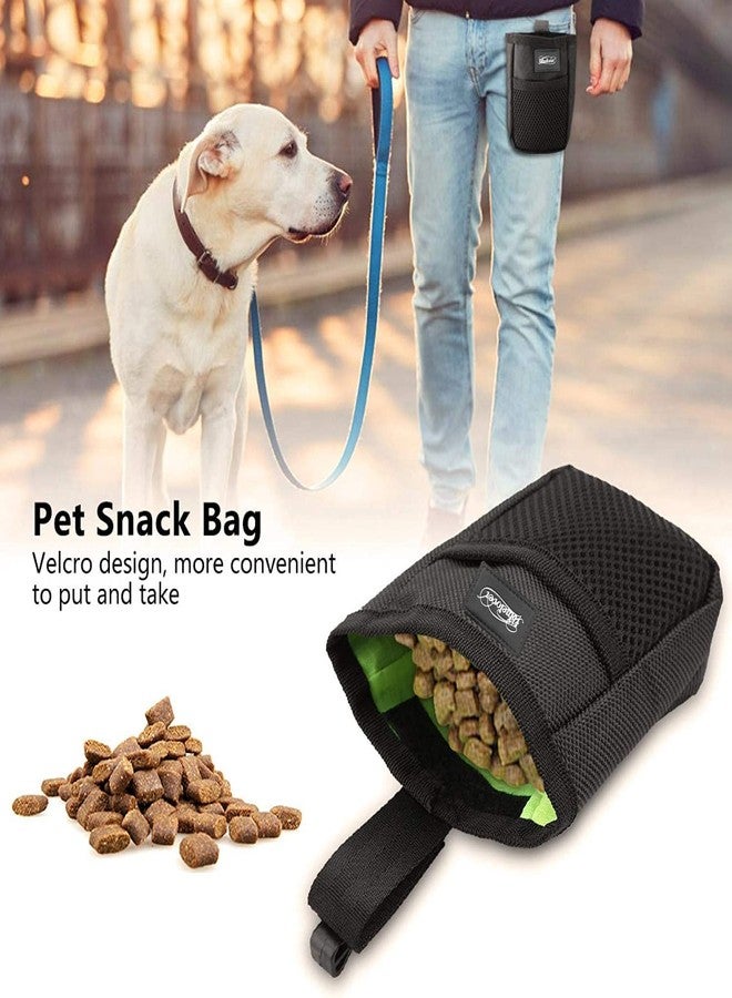 IBLUELOVER Mini Dog Treat Training Pouch Pet Kibble Treat Snack Bag Portable Puppy Bait Reward Pouch Pet Training Waist Bag Dog Treat Carrier Holder Food Storage Container Pocket for Walking Training Reward - Image 5
